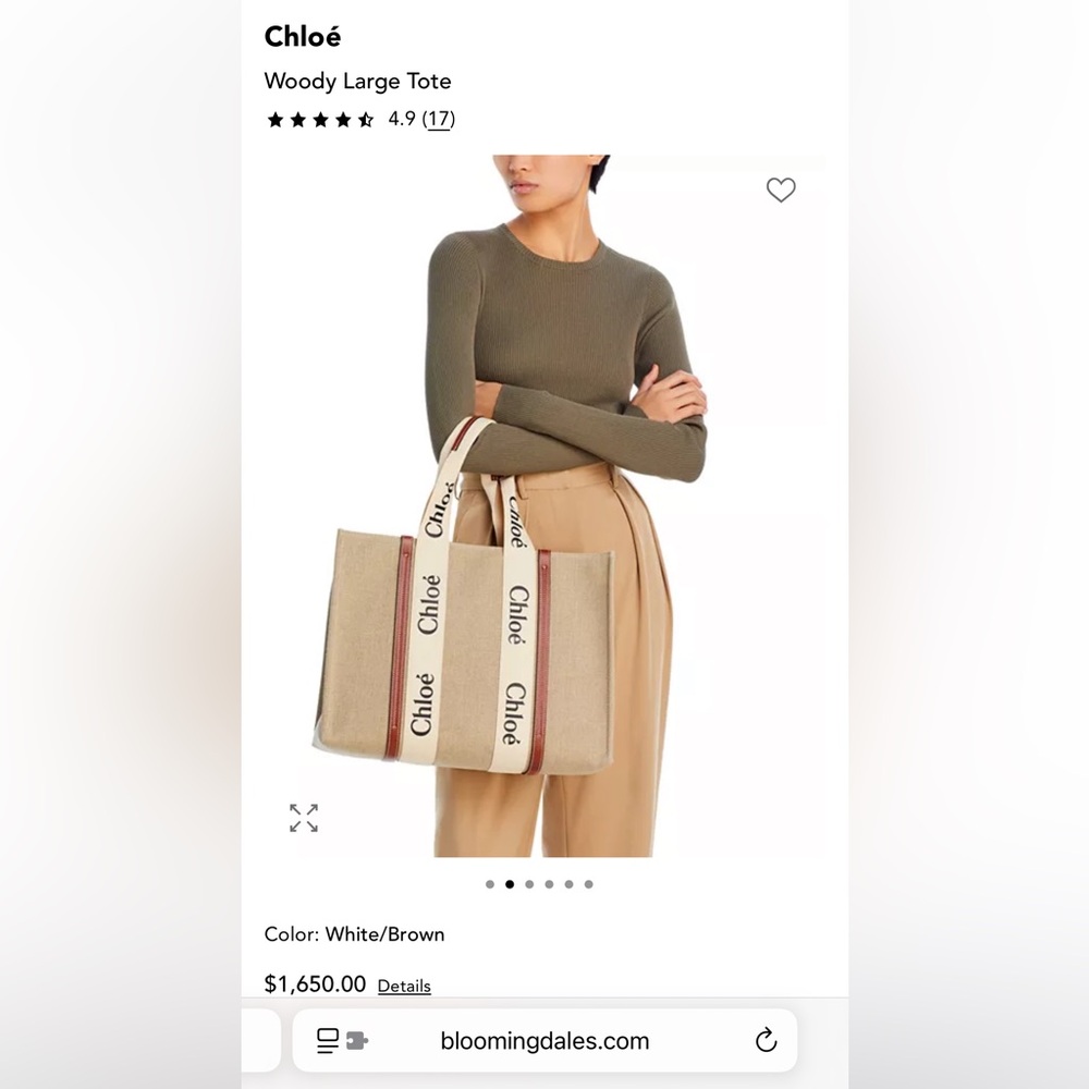 ❌SOLD❌Chloé Woody Large Tote (NWT) + Dustbag - Picture 10 of 10
